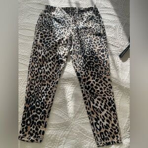 Cato Active USA Tan and Black Animal Print Leggings